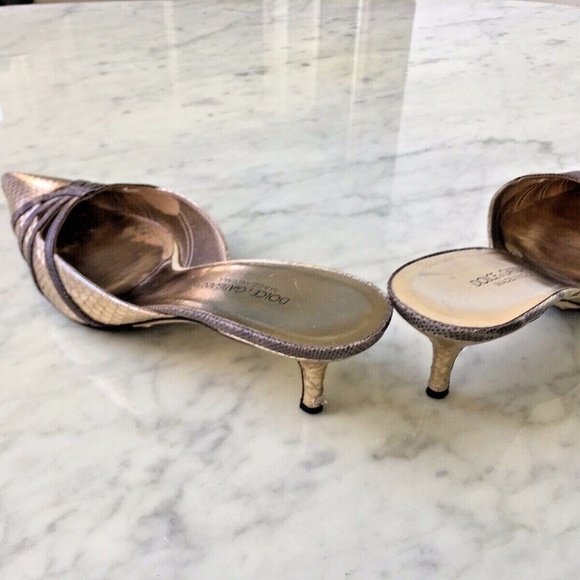 AUTHENTIC DOLCE GABBANA PHYTON AND & LIZARD MULES SZ 9- 39 - Picture 3 of 6
